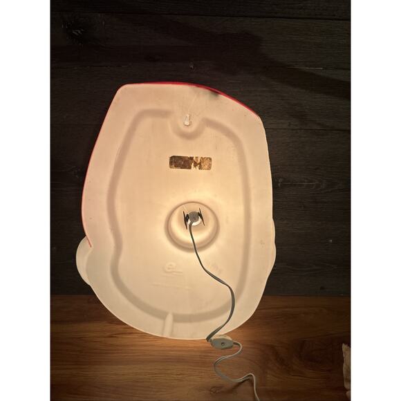 Vintage EMPIRE BLOW MOLD SANTA CLAUS FACE CHRISTMAS light up door hang 17" - Picture 7 of 12